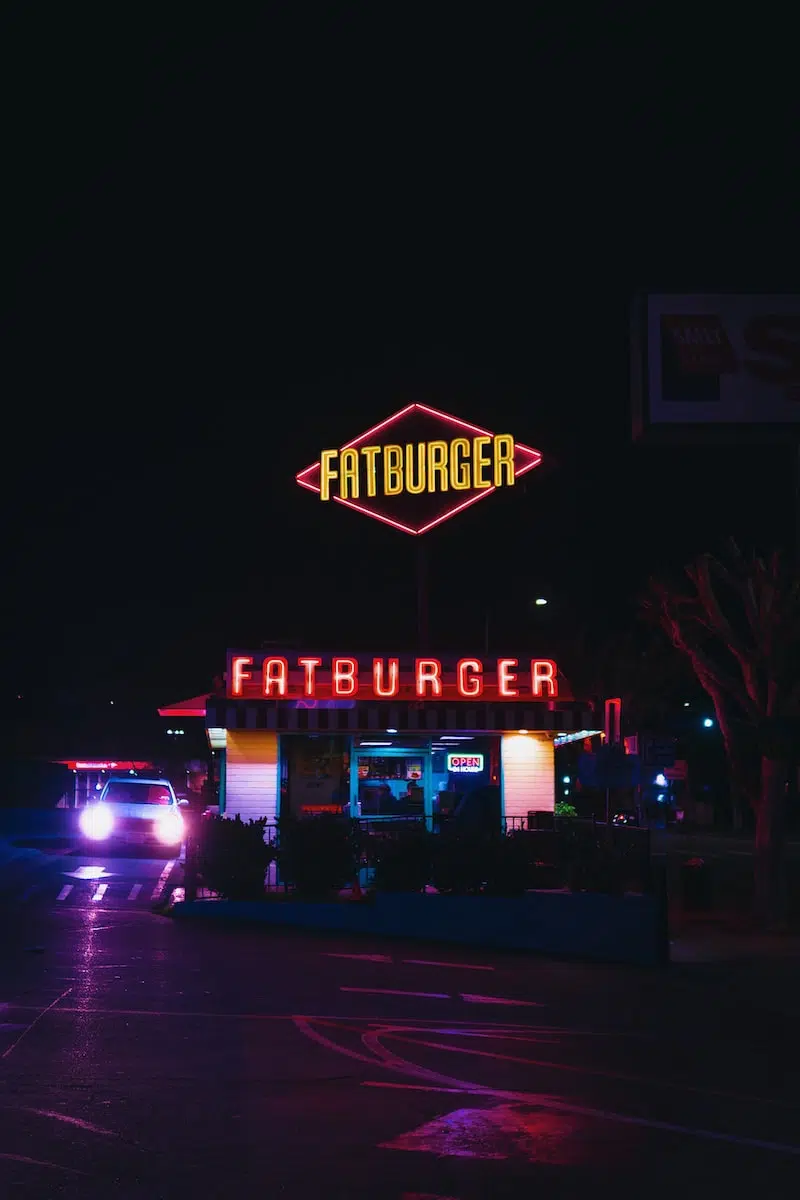 car parked near Fatburger restaurant